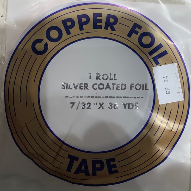 7/32 Copper Foil Tape BLACK BACK - 36 yards - EDCO 